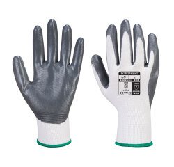Portwest VA310 Guante de Nitrilo Flexo Grip (Vending) Blanc/Gris - Talla XL