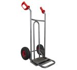 Diable acier incurvé poignée ouverte avec bavette rabattable DVPO-BR – Capacité 250 kg