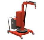 Grue d’atelier porte-à-faux rotative à élévation et extension électriques 500 kg