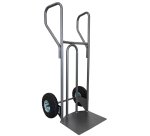 Diable acier incurvé poignée fermée grande pelle DVPF1 – Capacité 250 kg