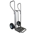 Diable acier incurvé poignée fermée grande pelle et bavette rabattable DVPF1-BR – Capacité 250 kg