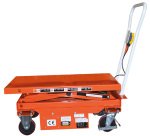 Table élévatrice semi-électrique 500 kg dimensions 1200 x 800 mm