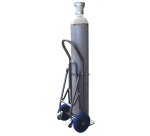 Diable porte 1 bouteille avec béquille escamotable 120 kg roues caoutchouc bleu