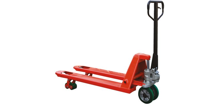 Transpalette manuel silencieux 2500 kg roues directrices caoutchouc boggies polyuréthane (standard)