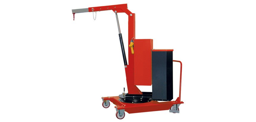 Grue d’atelier porte-à-faux rotative à élévation électrique 500 kg
