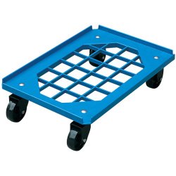 Plateforme roulante plastique 250 kg (plateau grillagé)