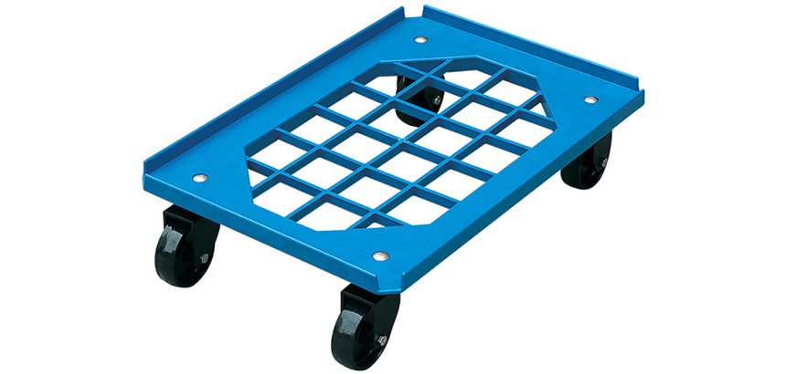 Plateforme roulante plastique 250 kg (plateau grillagé)