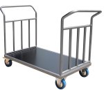 Chariot acier 1200 x 800 mm 2 timons renforcés