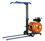 Dévidoir mobile palette pour feuillards PP et PET