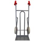 Diable acier droit poignée ouverte chargement vertical et horizontal 250 kg roues roues premium increvables