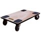 Plateau roulant bois 350 kg 600 x 400 mm roues caoutchouc