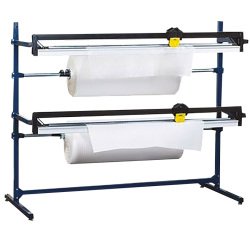 Dérouleur / coupeur pour papier, film à bulle et mousse longueur maxi 1080 mm 2 rouleau