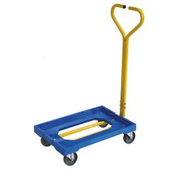 Plateforme roulante plastique 250 kg (timon acier)