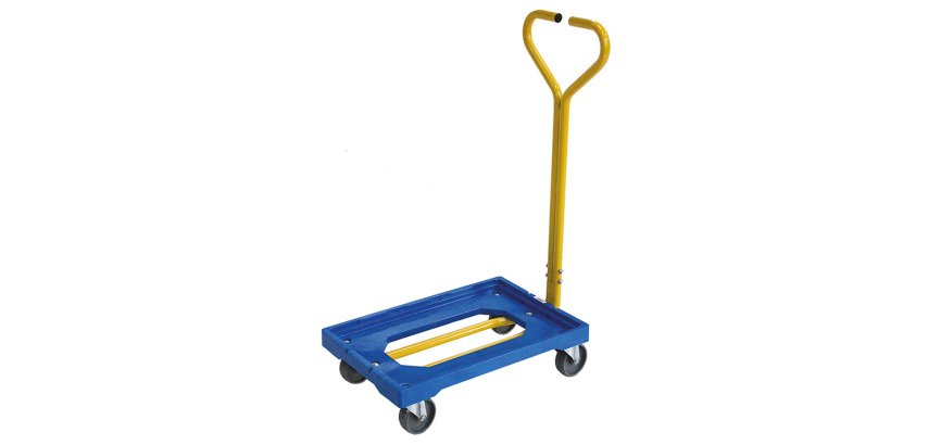 Plateforme roulante plastique 250 kg (timon acier)