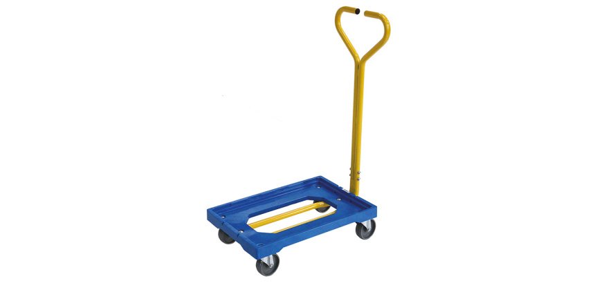 Plateforme roulante plastique 250 kg (timon acier)