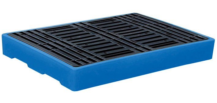 Plancher de rétention polyéthylène charge 1000 kg capacité 130 litres