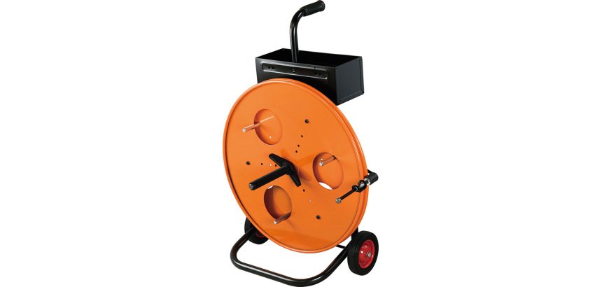 Dévidoir mobile multiformat pour feuillards PP et PET