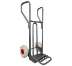 Diable acier incurvé poignée fermée avec bavette rabattable DVPF400-BR – Capacité 400 kg