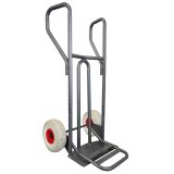 Diable acier incurvé poignée fermée avec bavette rabattable DVPF400-BR – Capacité 400 kg