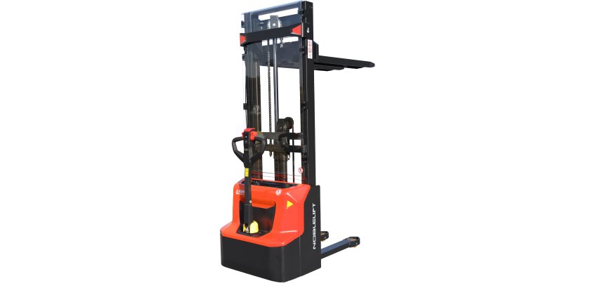 Gerbeur électrique lithium levée 2900 mm, capacité 1300 kg et batterie 100 Ah