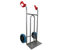 Diable acier droit poignée ouverte 250 kg roues caoutchouc bleu