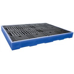 Plancher de rétention polyéthylène charge 2000 kg capacité 300 litres