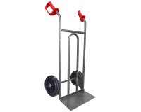 Diable acier droit poignée ouverte 250 kg roues caoutchouc noir
