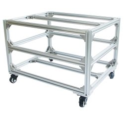 Châssis roulant 3 plateaux pour diables électriques 170 kg