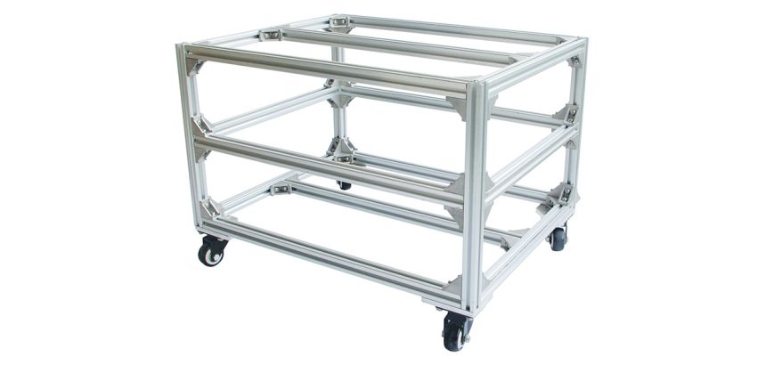 Châssis roulant 3 plateaux pour diables électriques 170 kg