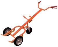 Diable porte-fût métal et plastique à rebord 400 kg