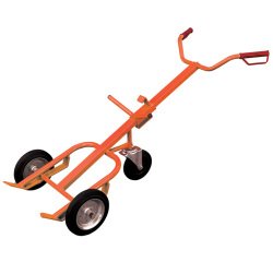 Diable porte-fût métal et plastique à rebord 400 kg