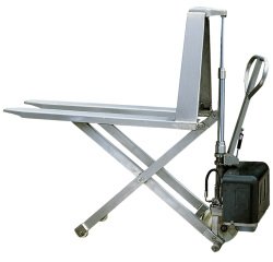 Transpalette électrique haute levée inox 316 1000 kg largeur 560 mm