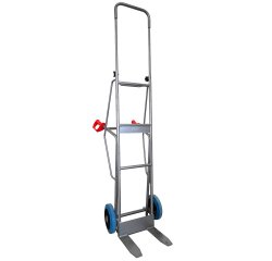 Diable maraîchers poignée ouverte 250kg roues caoutchouc bleu