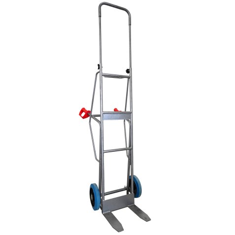 Diable maraîchers poignée ouverte 250kg roues caoutchouc bleu