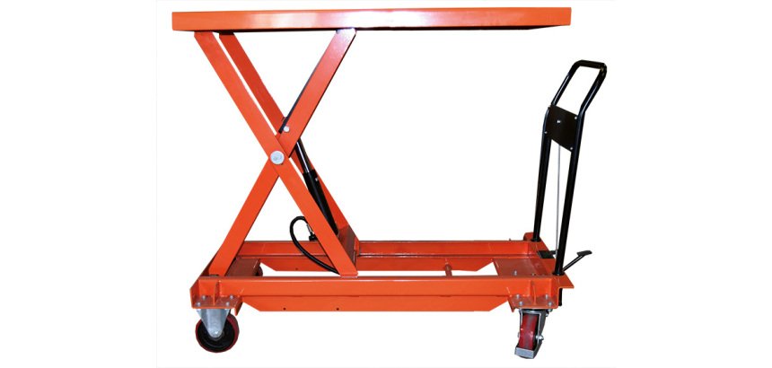 Table élévatrice manuelle grand plateau 500 kg dimensions 1200 x 800 mm