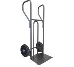 Diable acier incurvé poignée fermée grande pelle DVPF1 – Capacité 250 kg