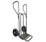 Diable acier incurvé poignée fermée avec bavette rabatable DVPF2-BR – Capacité 250 kg