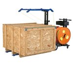 Dévidoir mobile palette pour feuillards PP et PET