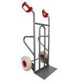 Diable acier droit poignée ouverte chargement vertical et horizontal 250 kg roues roues premium increvables