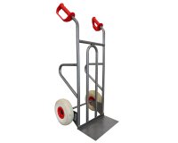 Diable acier droit poignée ouverte chargement vertical et horizontal 250 kg roues roues premium increvables