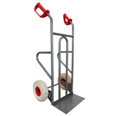 Diable acier droit poignée ouverte chargement vertical et horizontal 250 kg roues roues premium increvables