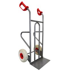 Diable acier droit poignée ouverte chargement vertical et horizontal 250 kg roues roues premium increvables