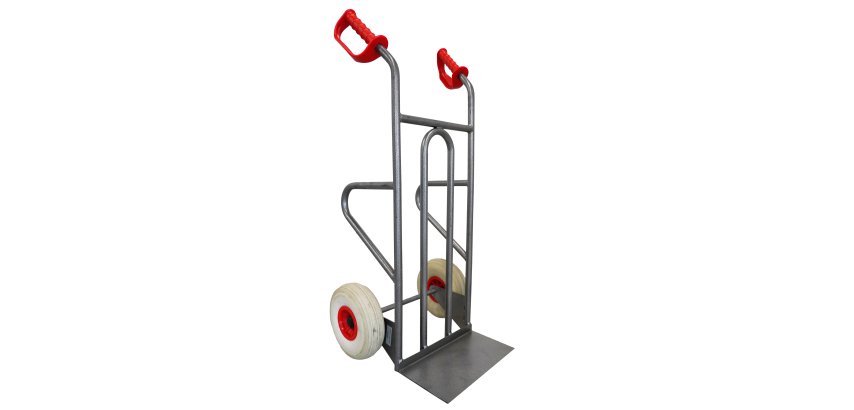 Diable acier droit poignée ouverte chargement vertical et horizontal 250 kg roues roues premium increvables