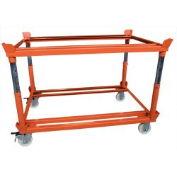 Rouleur de palette 1000?kg hauteur réglable 6 positions