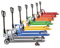 Transpalette manuel premium 2500 kg roues directrices polyamide galet simple polyamide