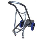 Diable porte 1 bouteille avec béquille escamotable 120 kg roues caoutchouc bleu