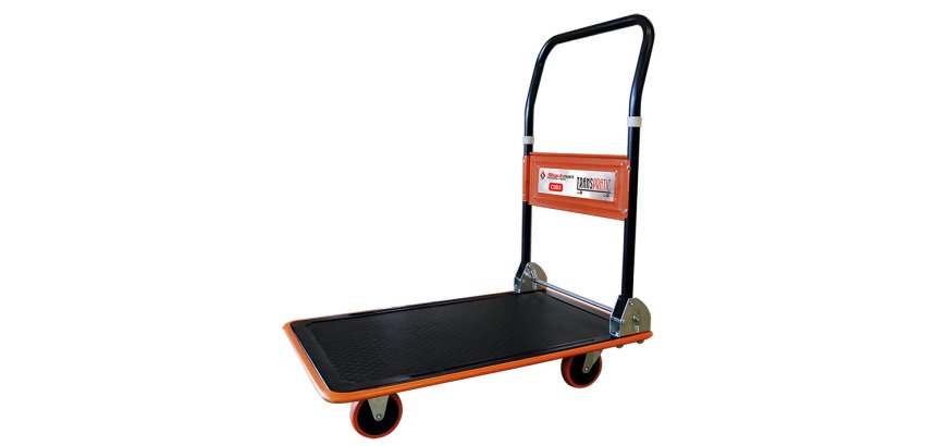 Chariot en acier avec timon rabattable