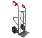 Diable acier droit poignée ouverte chargement vertical et horizontal 250 kg roues caoutchouc noir