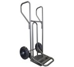 Diable acier incurvé poignée fermée grande pelle et bavette rabattable DVPF1-BR – Capacité 250 kg