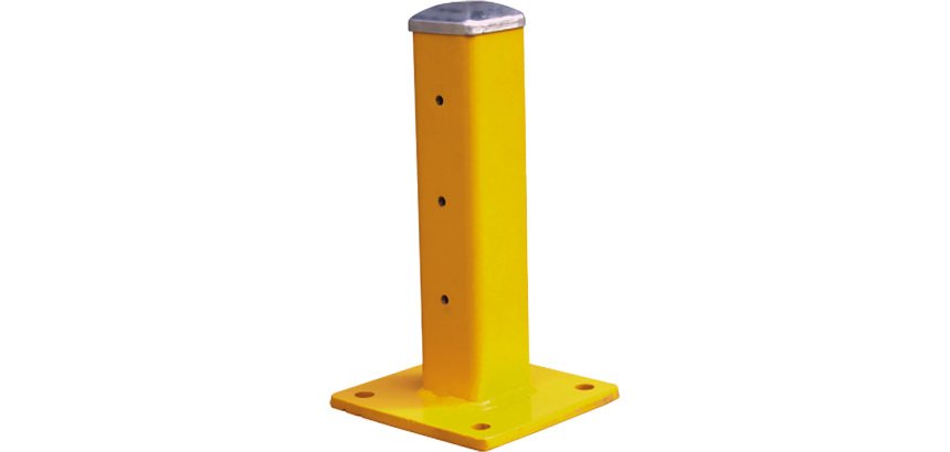 Poteau et lisse de protection poteau hauteur 480 mm centre